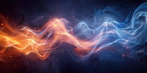 Fototapeta premium air flow icon on transparent background infrared wind wave light effect modern illustration.stock illustration