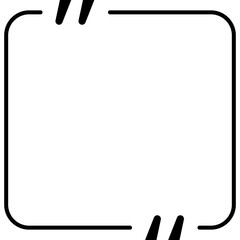 Quote Box Frame. Texting Quote Box. Quote Symbol and Mark Quote. Comment, Text Box. Vector Icon