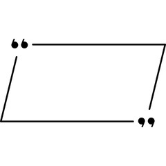 Quote Box Frame. Texting Quote Box. Quote Symbol and Mark Quote. Comment, Text Box. Vector Icon