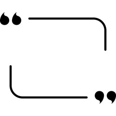 Quote Box Frame. Texting Quote Box. Quote Symbol and Mark Quote. Comment, Text Box. Vector Icon