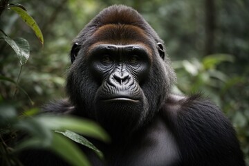 Obraz premium endangered gorilla in the jungle