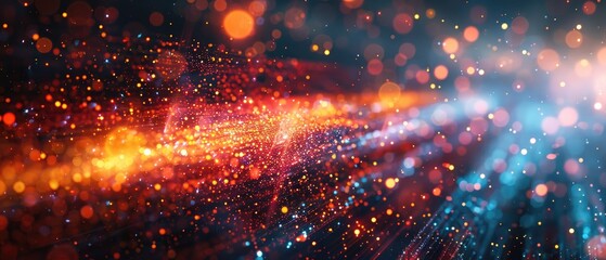 Fototapeta premium Abstract background with colorful bokeh lights.