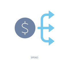 spend concept line icon. Simple element illustration. spend concept outline symbol design.