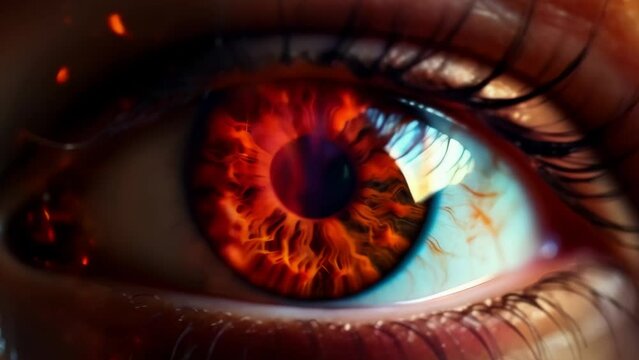 Close-Up of Fiery Eye
