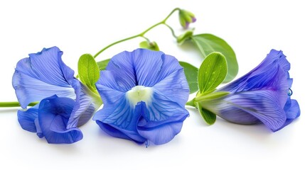 Isolated butterfly pea flower with cultural significance