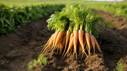 carrots in the garden