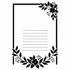 Beautiful design card frame letter vector illustration