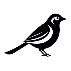 black bird icon logo vector illustration