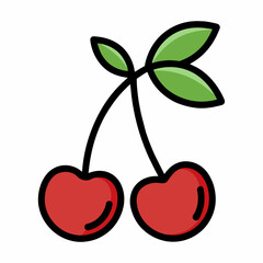 Cherry Logo Icon Vector Illustration