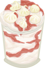 British Food Eton Mess Illustration