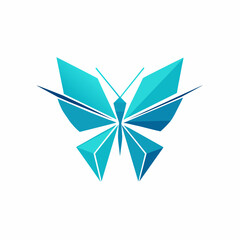 Butterfly Logo Crystal Vector Illustration