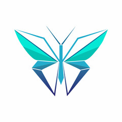 Obraz premium Butterfly Logo Crystal Vector Illustration