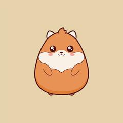 Cute hamster cartoon vector illustration