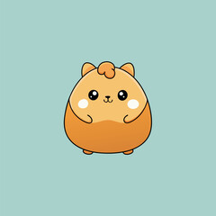 Cute hamster cartoon vector illustration