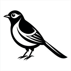 Bulbul bird silhouette vector illustration