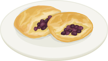 British Food Eccles Cake Illustration