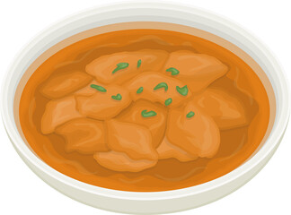 Chicken Tikka Masala Illustration