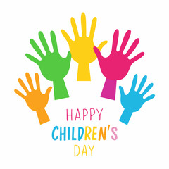 Obraz premium Happy Childrens Day Vector Illustration