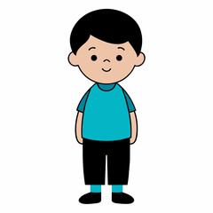Little Boy Cartoon Vector Illustration