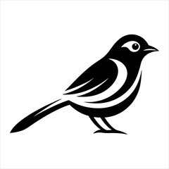 Black Bird Vector Illustration