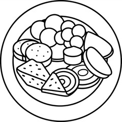 Food, Drink and Sweets coloring pages for kids book