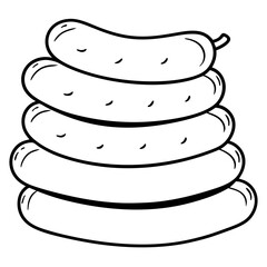 Food, Drink and Sweets coloring pages for kids book