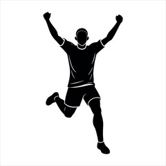 Man Jumping Silhouette Vector Illustration