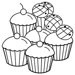 Food, Drink and Sweets coloring pages for kids book
