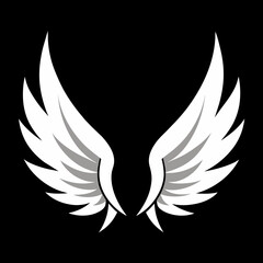 White Wings Vector Illustration