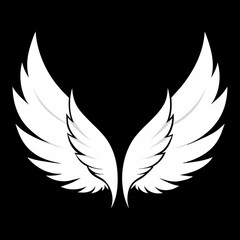 Obraz premium White Wings Vector Illustration
