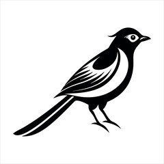 Bird Black Vector Illustration