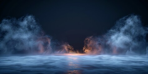 Abstract Smoke and Light on Water