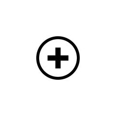 Plus icon. Add icon. Math symbol.