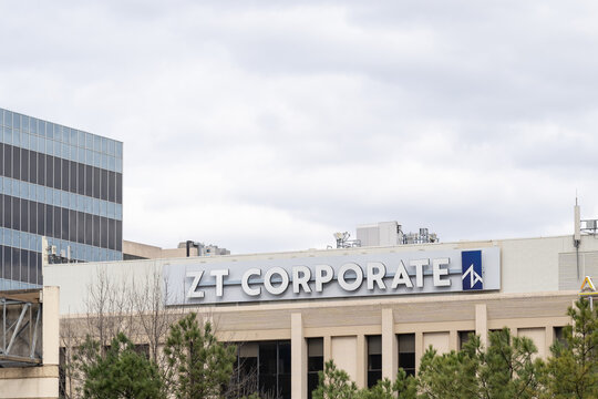 Houston, Texas, USA - March 13, 2022: ZT Corporate headquarters in Houston, Texas, USA. ZT Corporate is an American Private Equity Firm. text space.