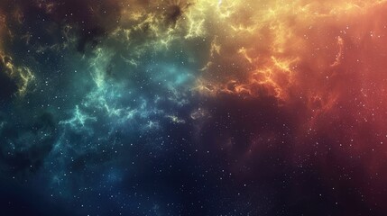 A mesmerizing abstract space background showcasing colorful cosmic clouds and distant stars.