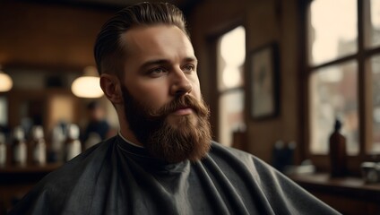 Fototapeta premium Capturing the Essence of Men’s Style in a Barbershop