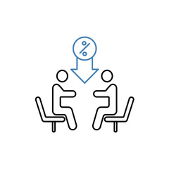 bargain concept line icon. Simple element illustration. bargain concept outline symbol design.