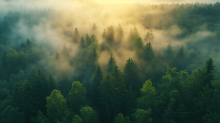 Naklejka premium adventure nature background of green forest, tropical forest in green filter, concept of ecology and destination progress, freedom journey lifestyle use for spa and environmental conservation