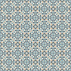 gray, orange, fabric abstract seamless pattern. design for background, wallpaper, carpet, clothing, batik, textile, embroidery, sarong, interior, floor, curtain, printing