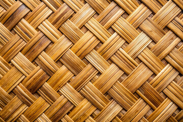 Handcraft woven bamboo pattern and texture for background