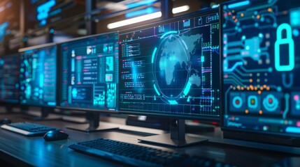 cybersecurity illustration background