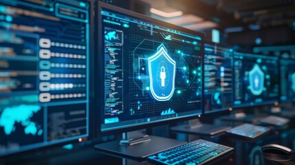 cybersecurity illustration background