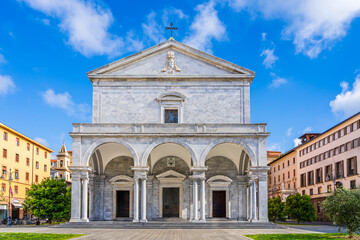 Livorno, Tuscany, Italy: The cathedral of Livorno dedicaed to Saint Francis of Assisi