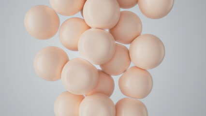 Skin care protection, Protection shield, Liquid bubble, Cosmetic , Smooth Skin, Molecule Essence , 3d animation 3d rendering
