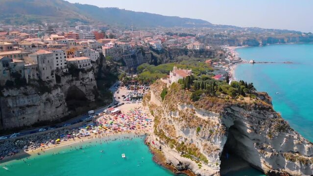 Santa Maria del Isola Tropea Calabria Italy aerial drone
