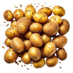 AI art showcases a diverse collection of organic potatoes