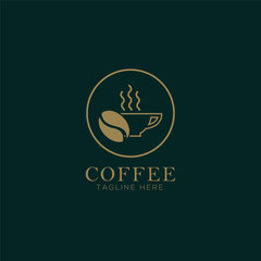 Coffee logo, tangline here, coffee shop