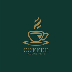 Coffee logo, tangline here, coffee shop