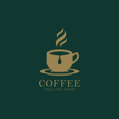 Coffee logo, tangline here, coffee shop