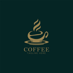 Coffee logo, tangline here, coffee shop